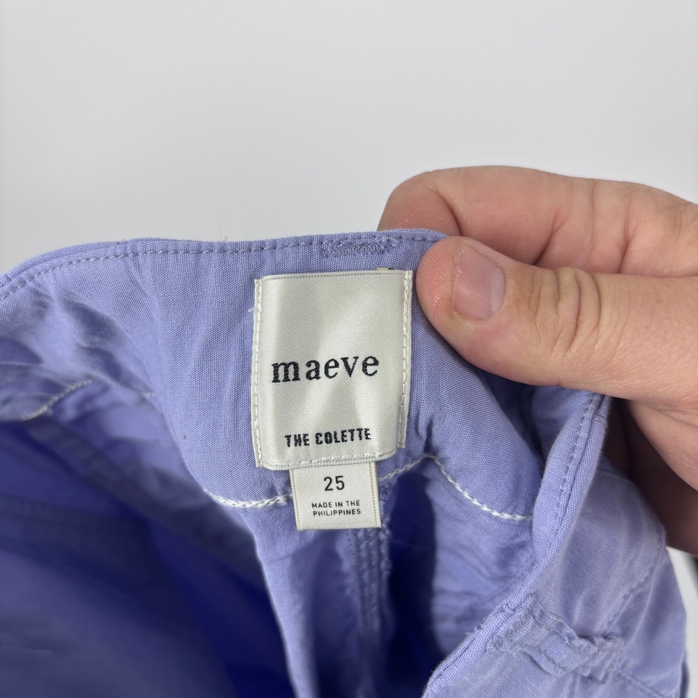 Maeve The Colette Pants Womens 25 Purple Wide Leg High Rise Anthropologie Boho - Picture 7 of 9